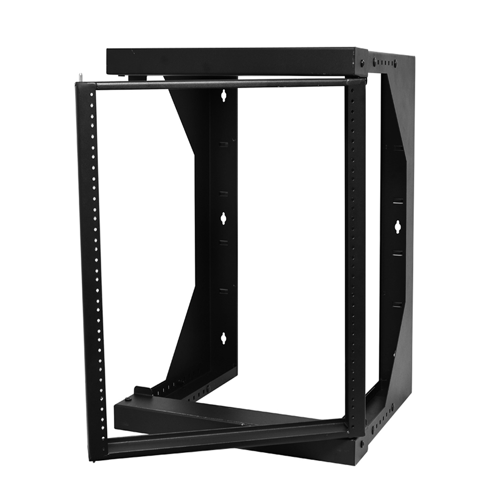 SWING-OUT, OPEN FRAME WALL RACK, TAPPED, ADJUSTABLE DEPTH