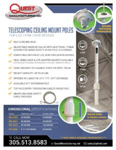 Telescoping Ceiling Mount Poles